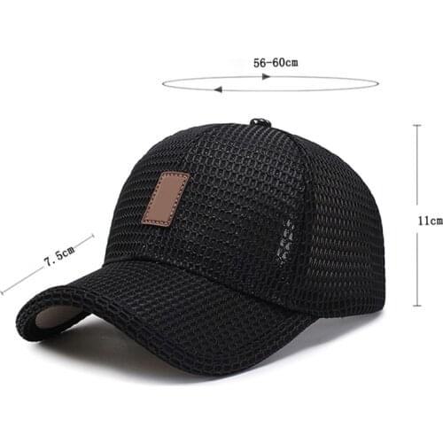 New Hot Mesh Baseball Cap Golfs Trucker Hat Breathable Snapback Visor Mesh Plain for Outdoor SMR88