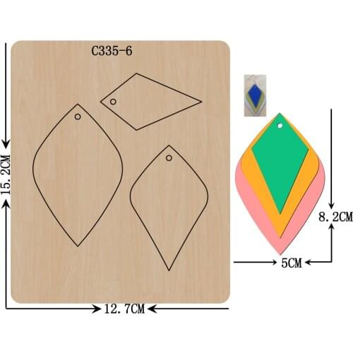 New Earrings, Wooden Die Scrapbooking C335-6 Cutting Dies Compatible with most die cutting machines