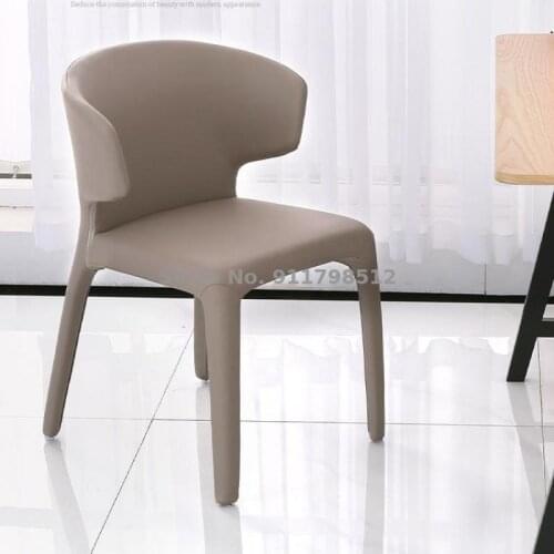 Dining chair modern minimalist makeup chair Nordic study chair soft bag back chair light luxury dining chair home creative leisu