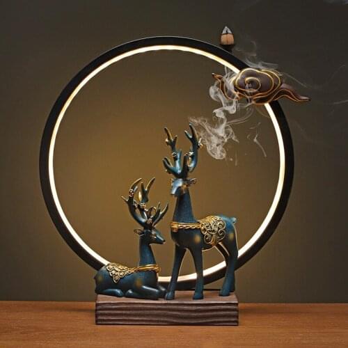 Reflow aromatherapy burner new Chinese style home living room porch decoration Buddhist decoration Zen incense burner