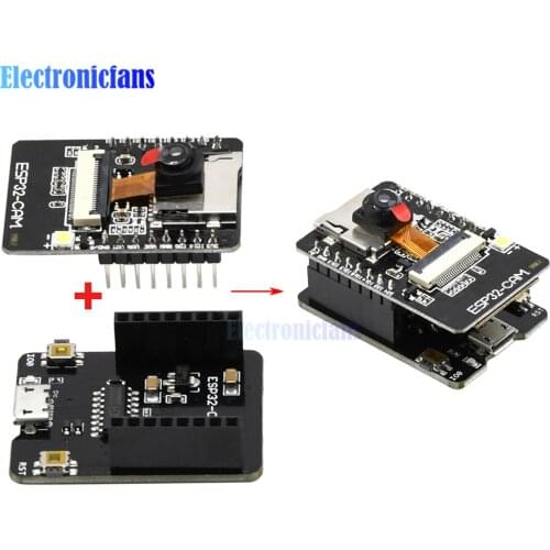 ESP32-CAM-MB WIFI Bluetooth Development Board OV2640 Camera Module Support Picture Shoot Video Preview Micro USB to Serial Port