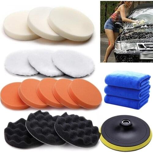 18PCS/Set Polishing Pad Waxing Polishing Wheel Wool Ball Tool Polishing Circle For Car Polisher Polish Pad