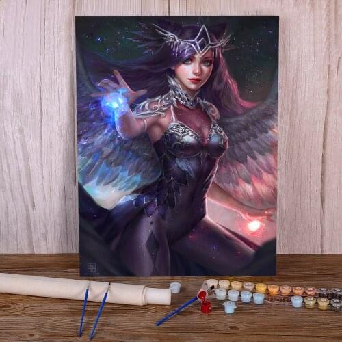 Cartoon Girl Woman DIY Paint By Numbers Set Oil Paints 50*70 Picture By Numbers Photo New Design For Handiwork