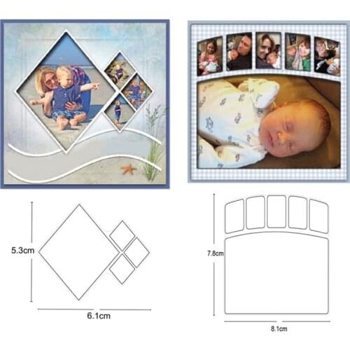 Craft Dies Metal Cutting Dies Cut Die Baby Photo Frame Decoration Scrapbooking Paper Craft Knife Mould Blade Punch Stencils Dies