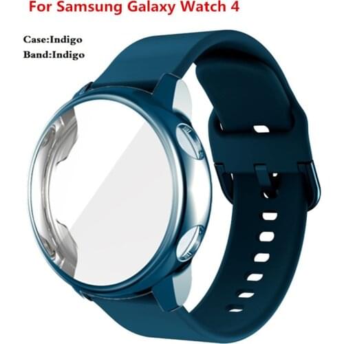 Strap + Case For Samsung Galaxy Watch 4 Classic 46MM 42mm 44mm 40mm Protector Cover Silicone Smart Watchband Bracelet TPUBumper