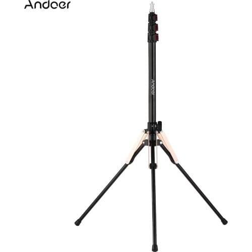 Andoer 190cm Aluminum Alloy Photography Light Stand Reverse Folding Leg Stand for Ring Light Softbox Flash Light Reflector
