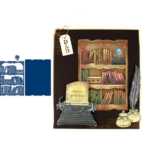Vintage Book Shelf Metal Cutting Dies Stencil For Scrapbooking Paper Cards Crafts Handmade Embossing Decor New 2019 Dies Cut