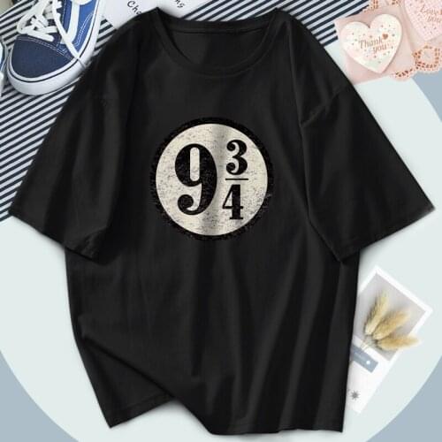 Nine And Three Quarters Female T Shirt Print O-Neck 2021 Summer Tshirts Outdoor Tees Tops Women Washable Casual Magic Camiaetas
