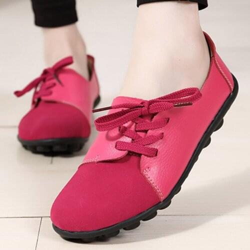 Women Shoes Fashion Woman Flats Walking Driving Shoe Ladies Lace Up Sneakers Women Moccasin Platform Shoes For Chaussure Femme