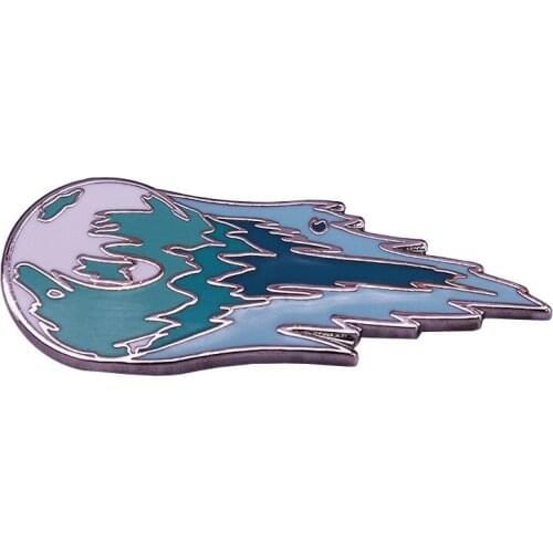 1 Pcs Cute Anime Final Fantasys Meteor Enamel Pin Unique Green Meteors Brooch Pins Badges Fan Collection Gift Figure Toys