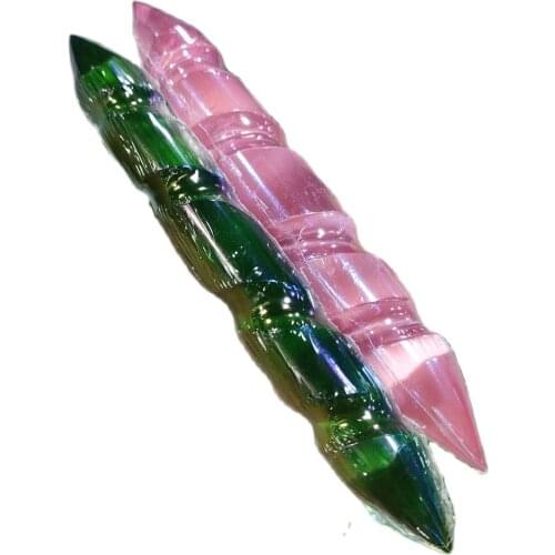 13-13.5cm Angel Aura Natural Selenite Healing Crystal Wand Stone Massage Stick Decor Point Gift 1pcs