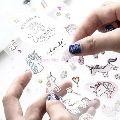 1000pcs Creative Cute Unicorn Mini Paper Sticker Decoration Diy Ablum Diary Scrapbooking Label Sticker Kawaii Stationery
