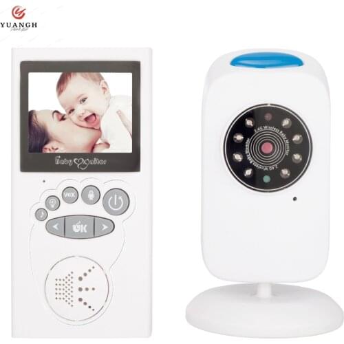 2.4 Inch LCD Baby Monitor Nanny Temperature Monitoring Lullaby 2 Way Audio IR Night Vision Security Temperature Camera