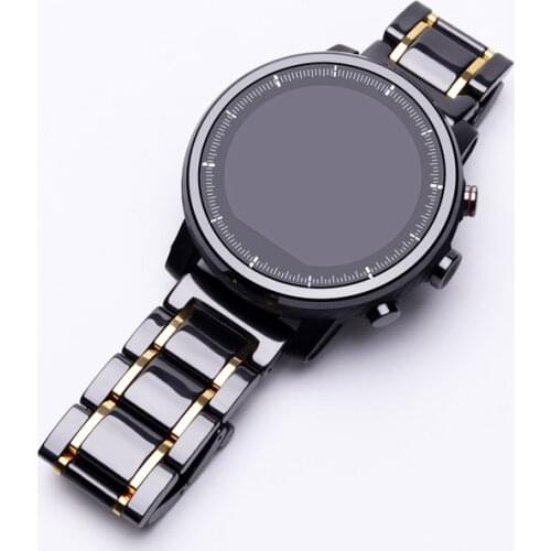 20mm 22mm ceramic band For Amazfit GTS GTR 42 44 /Verge/Stratos 2 S /Pace/Bip Smart Watch High quality ceramic Replacement strap