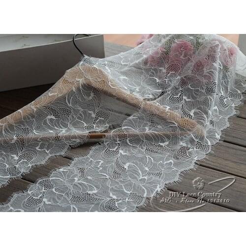 18cm wide-3meters/lot DIY Lace Accessories ivory Eyelash Tulle LaceTrim for Garment Decoration