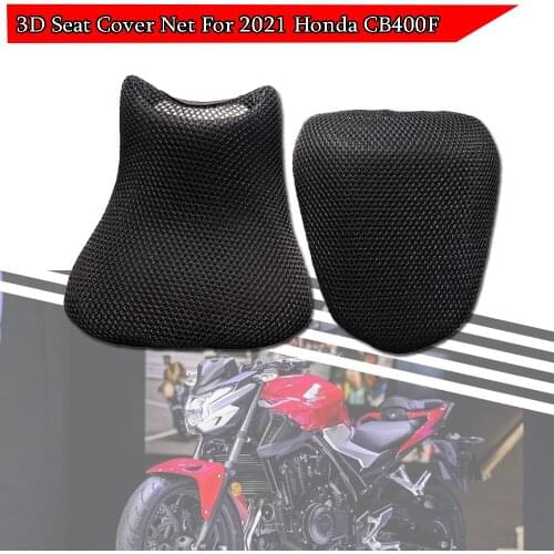 For 2021 Honda CB400F CB400F CB 400F Rear Seat Cowl Driver Passenger Cushion Cover Net 3D Mesh Protector Motorcycle Accessories