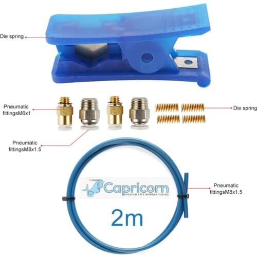 For Capricorn XS Series Bowden 1.75mm PTFE Teflonto Tube 2M with Cutter kit Lowest Friction for Ender Series 3D Printer Extruder