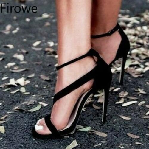Firowe Women PU Buckle Strap Fashion Modern Sandals open toe shoes Party sandalias de verano para mujer 2021 playa 11CM