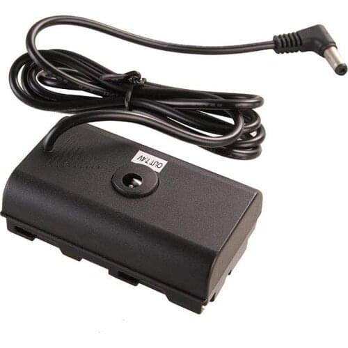 NP-F Dummy Battery DC Coupler for NP-F970 NP-F960 NP-F770/F750/F550 to Power Video LED Light Camera