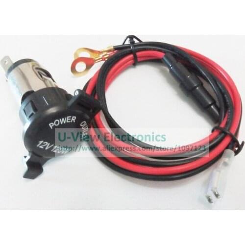 NCHTEK 12V 120W Power Cigarette Lighter Socket Plug + Connector Cable with 10A Fuse/Free Shipping/1Sets