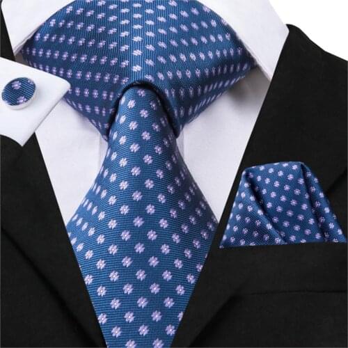 Hi-Tie Designer Brand Necktie For Men Novelty Casual Jacquard Woven Silk Tie Pocket Square Cufflinks Set Gravatas SN-3017
