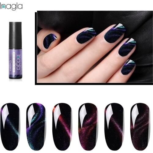 Inagla 5ml Chameleon Cat Eye Series Magnet Gel Nail Polish Nail Art Gel Soak Off Nail Gel Polish Semi Vernis Permanant gel