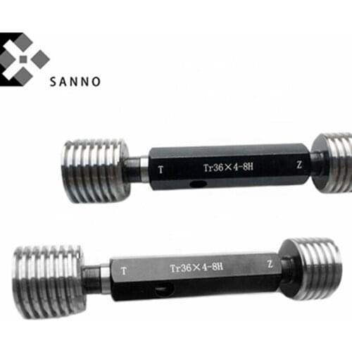 Trapezoidal plug gauge Tr36x6 Tr38x7 Tr40x7 7H 8H LH screw thread go nogo measuring tool steel master thread pitch plug gages