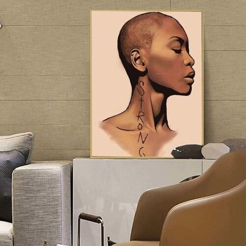 African Woman Decorative Wall Pictures For Living Room Posters And Prints Sexy Girl Canvas Paintings On The Wall Art Canvas