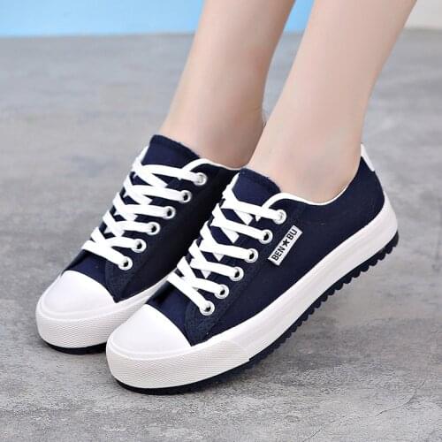 Flat Canvas Womans Shoes 2020 Fashion White Sneakers Woman Vulcanize Shoes Red Shoes for Women Sneakers Zapatillas Plataforma