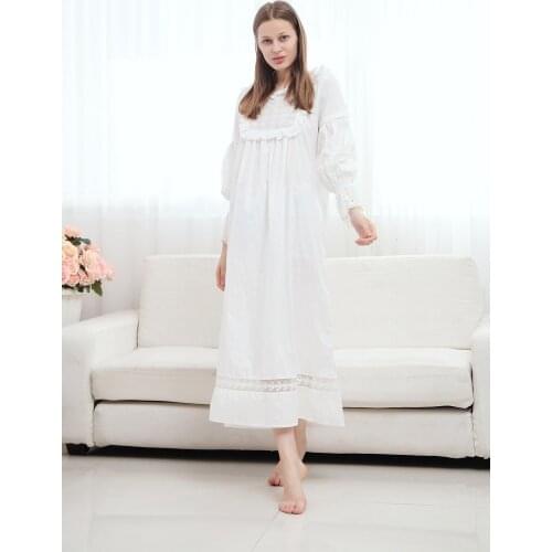 Irene Tinnie Korean Pyjamas Women Nightgowns Girls Princess Night Dress Cotton Nightdress Short Sleeves Plus Size Home Clothes