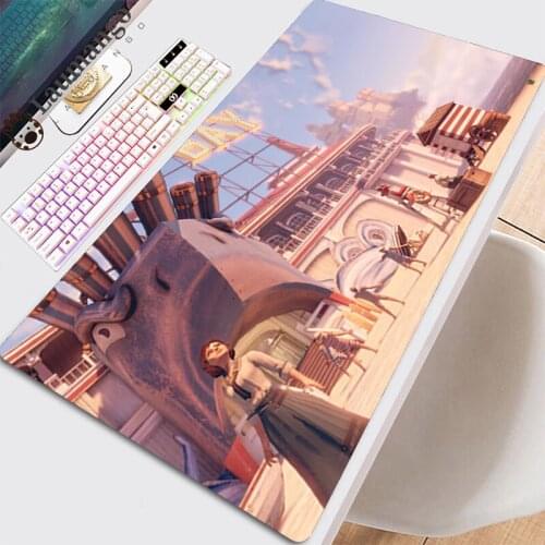 Mouse Pad Gaming Pad For Mouse Keyboard Mat Mause Desk Mats Gamer Computer Carpet Non-slip Led Table Pads Handsome Bioshock Pad