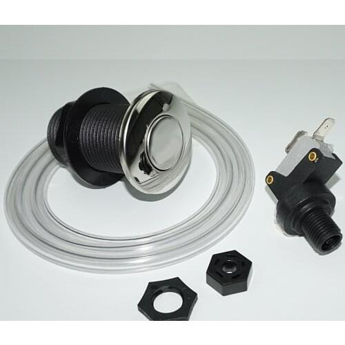 Stainless steel cover Spa & Pool, Pump food waste disposer Pneumatic Air Button Switch for bathtub, set with air button + hose