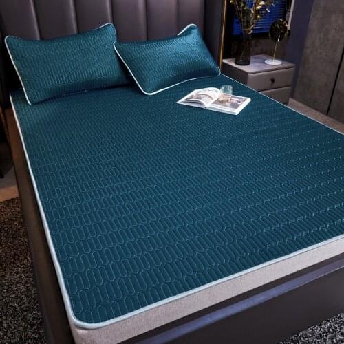 Summer Latex Bed Sheet Twin Full Queen King Mattress Cover Protector Cooling Sleeping Mat Students Dormitory Soft Pillow Case