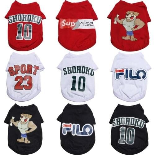 Summer pet vest printed recreational cartoon fancy dog clothes dog clothes for small dogs dogs pets clothing dog clothes