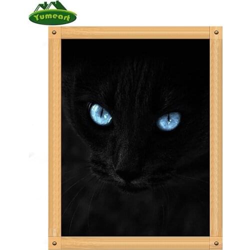 3D DMC Cross Stitch Kits Diy Diamond Painting Spirit of BLACK CAT Diamond Embroidery Home Decoration Wall Sticker Diamond Mosaic
