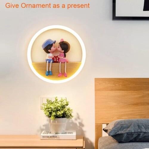 Living room wall lamps LED Northern European simple decorative lamps Geometric round study lamps Bedside creative acrylic lights