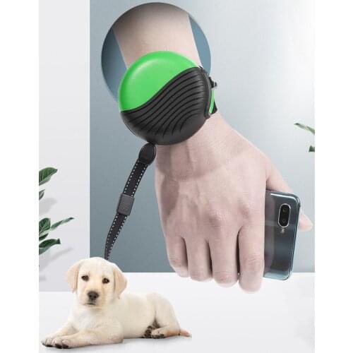 The new wrist type pet watch leash 3 meters automatic retractable dog leash medium and large dogs nylon walking dog
