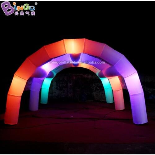 Personalized 6x4x3 Meters Advertising Inflatables LED lights Inflatable Tunnel Tent for Event Toy