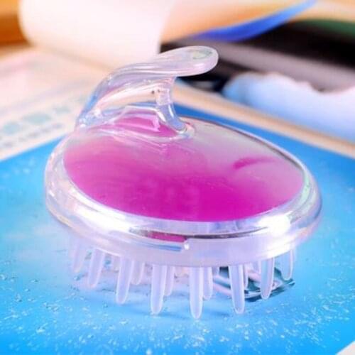 Useful Eco Friendly Bathroom Soft Silicone Wash Brushes Massage Scalp Itching Head Meridian Comb LX4632
