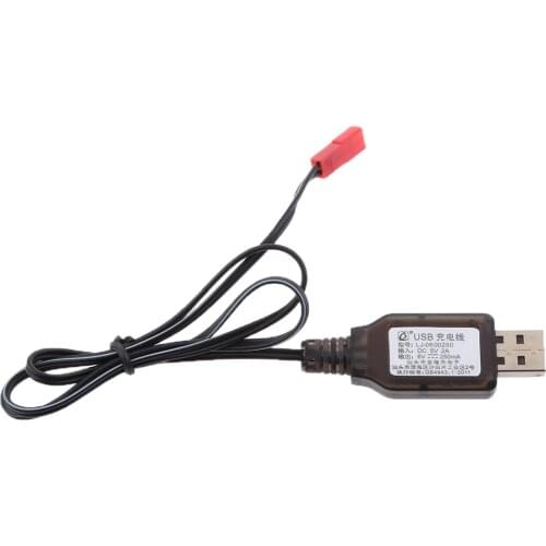 Premium 6v USB to JST-2P NI-MH/NI-Cd Battery Charging Cable for RC Toys Remote Control Aircraft, Drone, Quadcopter