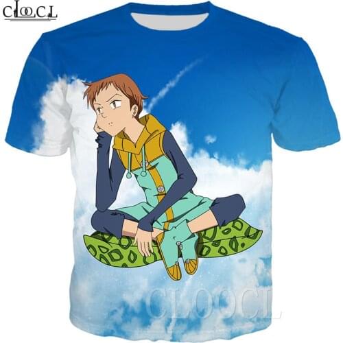 The Seven Deadly Sins Oversized T Shirts Diane King 3D Anime Print Oversized Fashion Tshirts Casual Sports T-shirt For Men Women