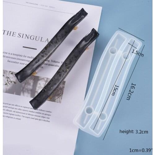 DIY Crystal Epoxy Resin Mold Fruit Plate Bending Handle Casting Silicone Mould Y3NE