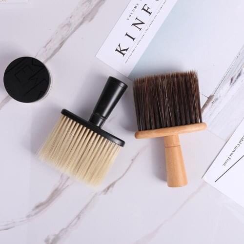 Soft Neck Duster Brushes Soft Comfortable Lightweight Touch Wood Handle Salon Cutting Hairdressier Barber Accessory Styling Tool