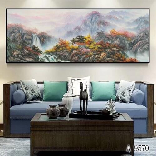 Modern Oil Painting Print on Canvas Color Landscape Canvas Art Print Printing Canvas Painting Wall Art Picture for Home Decor