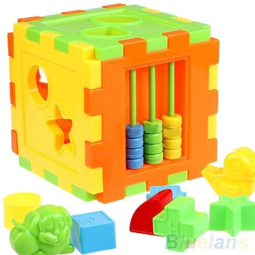 Building Block Disassemb Toys Cartoon Animal Alphabet Cubes Block Intellectual Building Block Box Educational Brain Training Toy