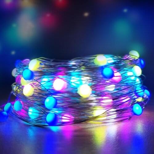 Tuya WIFI Fairy Led String Lights Colorful RGB IP65 Waterproof Smart Life APP Home Voice Remote Control With Alexa Google Home