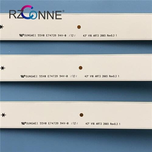 LED Backlight strip 7 lamps For LG 43LW340C 43LH630V 43LH7500 6916L-2665A 43'' V16 ART3 2665 Rev0.3 1 FHD LC430DUE(FJ)(M4)