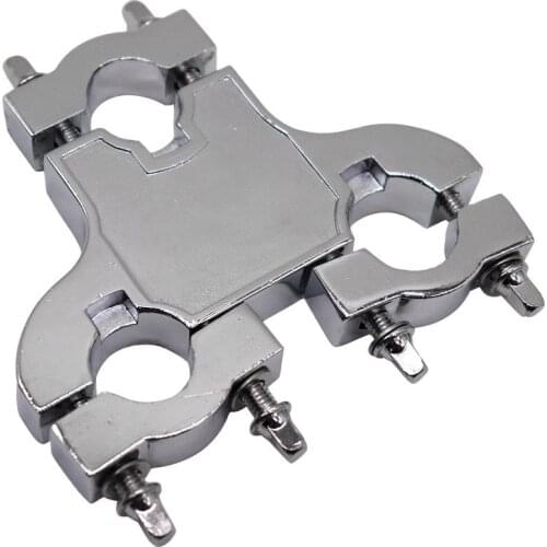 Ear Drum Connector Iron Seven Drum Clip Connector Three Hole Multi-function Clip 19-22mm Universalsilver Color Drum Accessories