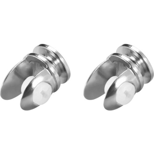 Uxcell 2pcs High Quality Zinc Alloy Glass Shelf Bracket Glass Clip Clamps Clips Holder for 5-8mm Thick Bright Chrome Silver Tone
