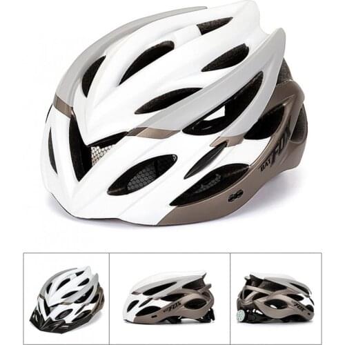 BATFOX Breathable Bicycle Helmet Cycling Helmet Bicycle Streamline Caps Mountain Bike Riding Safety Hat Bike Helmet With Light